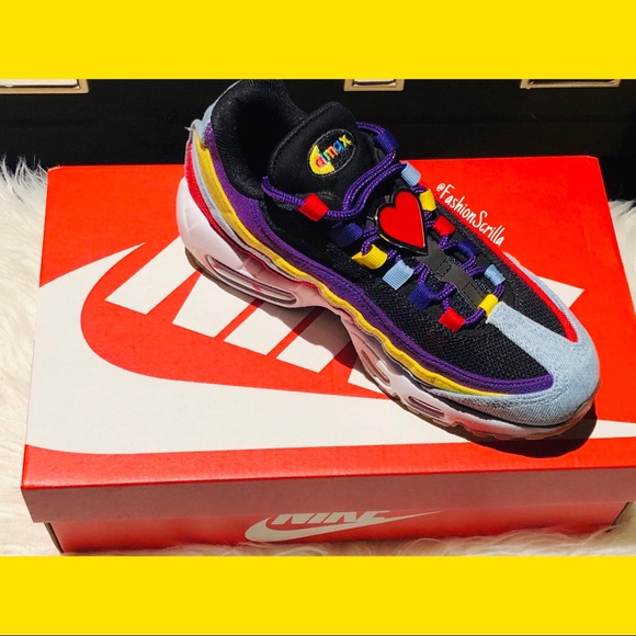 Nike Air Max 95 multi - Blue denim/chrome yellow - Picture 4 of 11